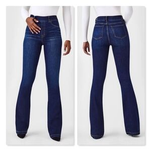 SPANX HIGH RISE FLARE JEANS BLUE XL TALL